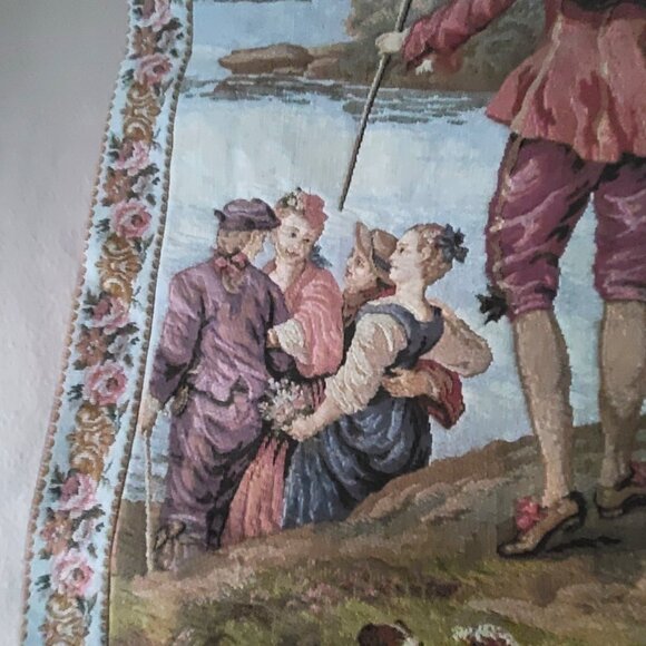 French Tapestry By JP Paris Panneaux Gobelins L'embarquement Pour Cythere - Picture 5 of 11